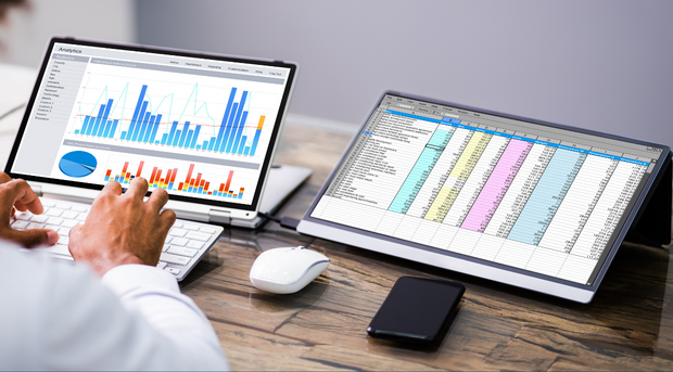 Government Contractor working on financial reporting