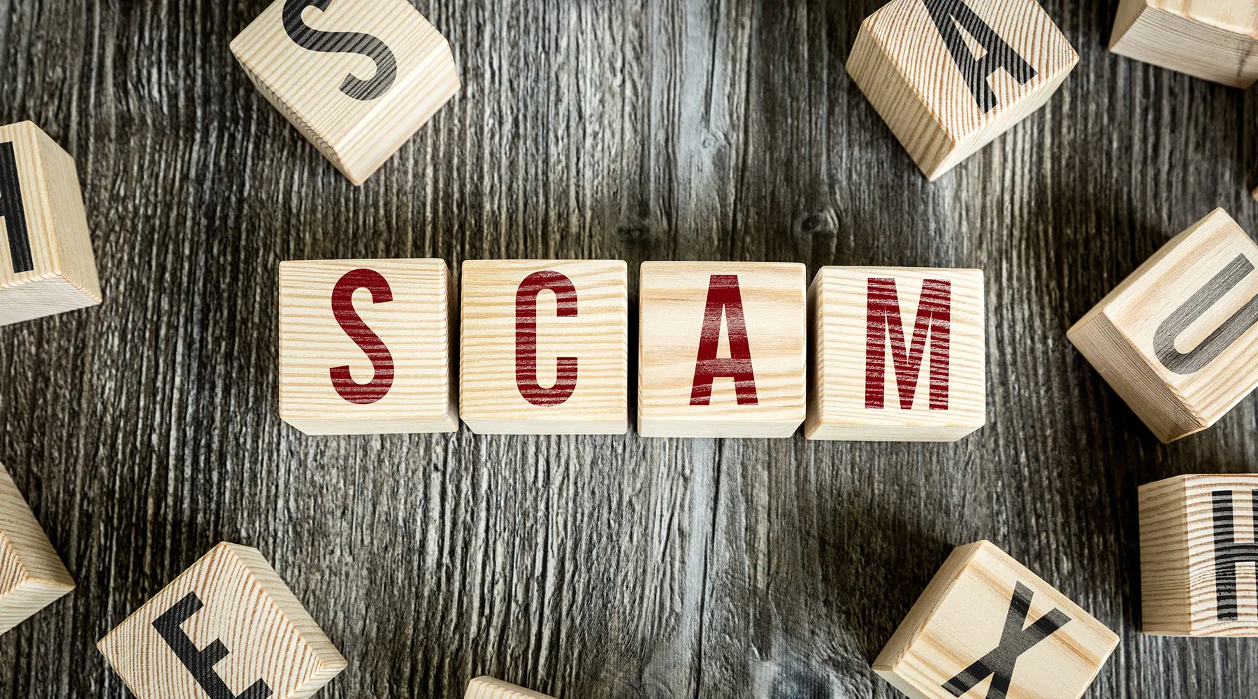 scam written in letter blocks
